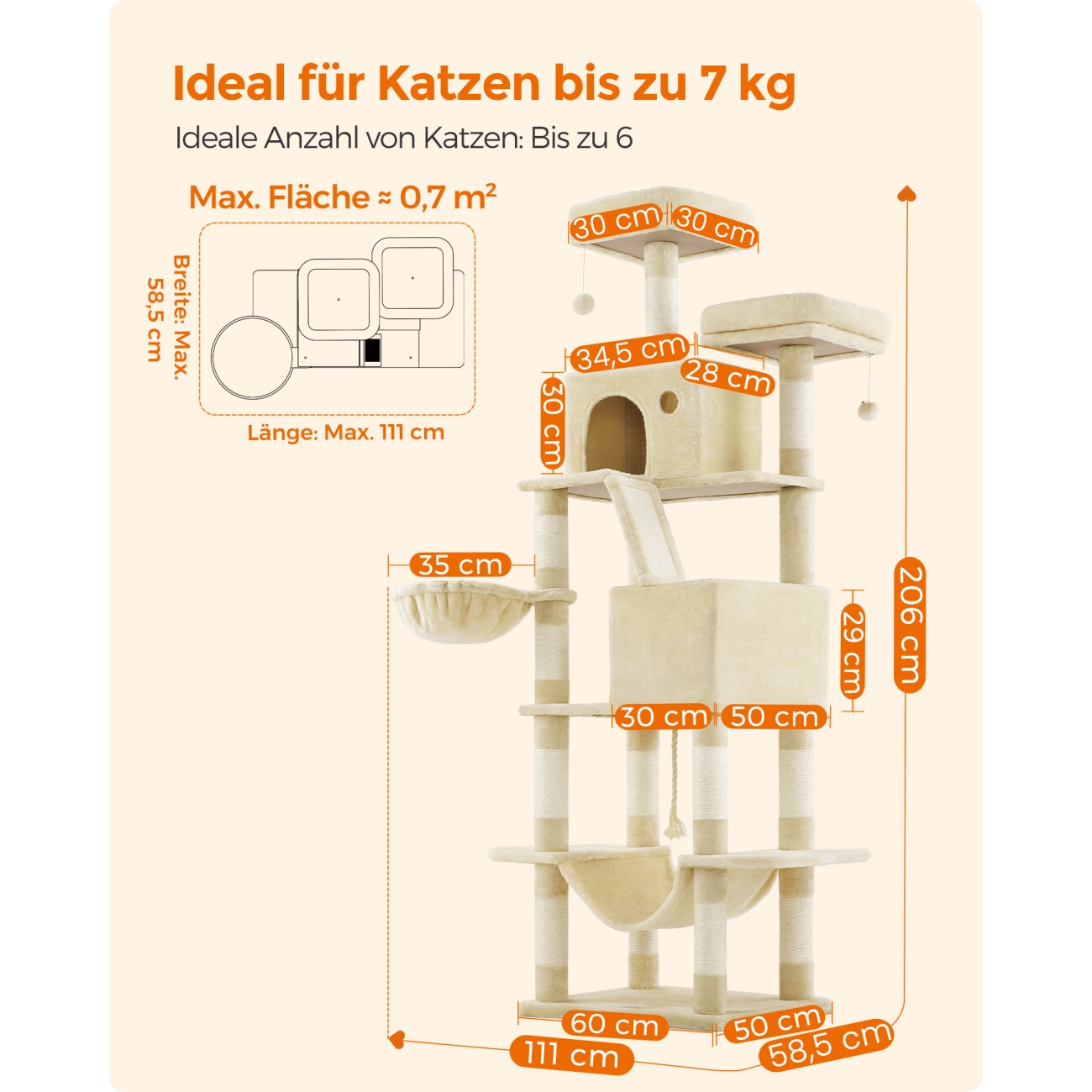 Kratzbaum Milo XXL • Beige