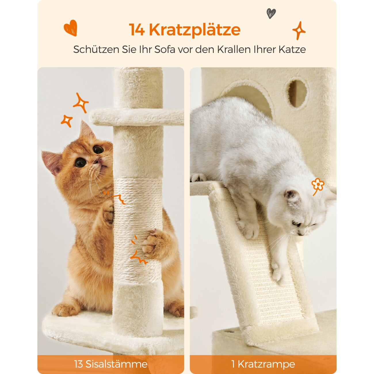Kratzbaum Milo XXL • Beige