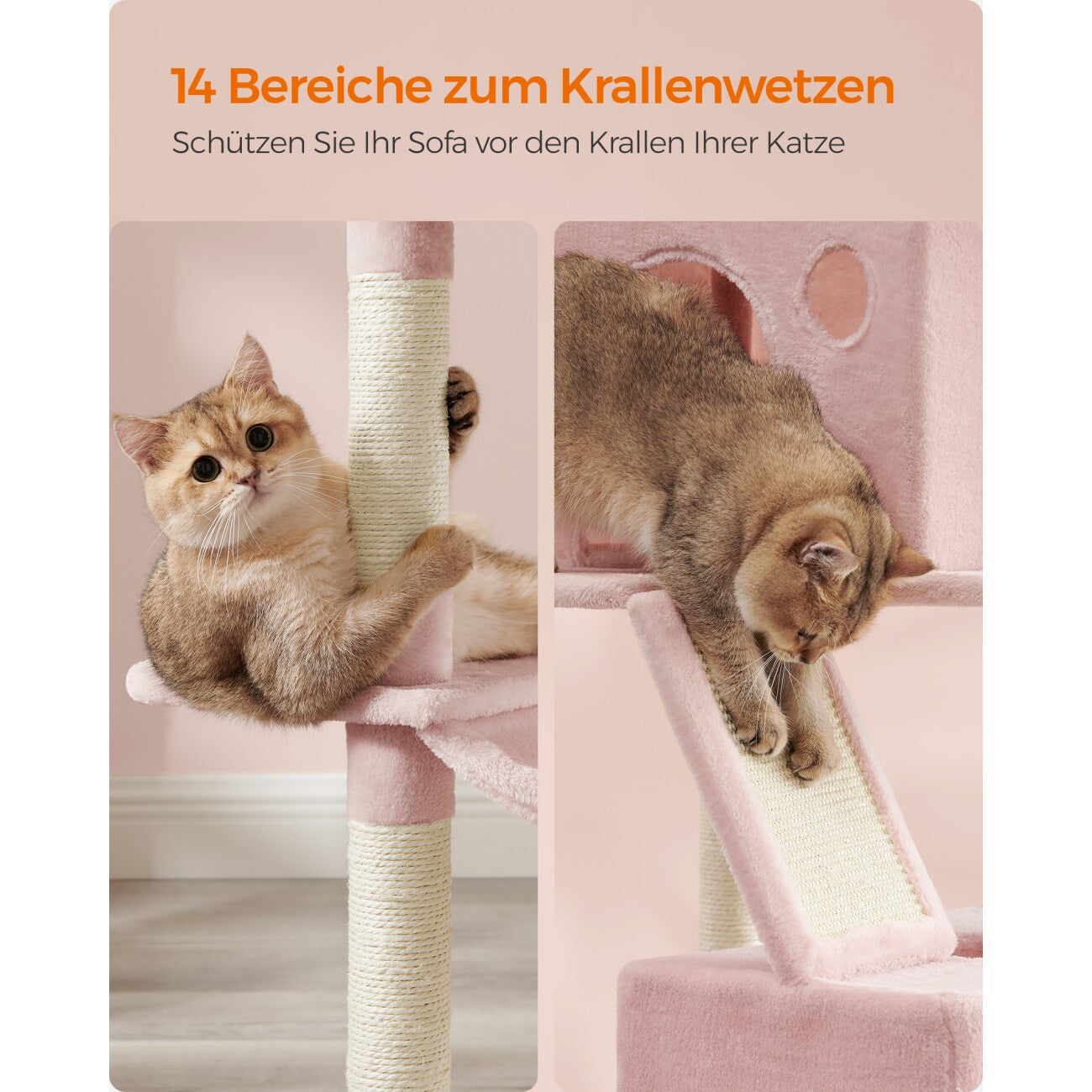 Kratzbaum Milo XXL • Rosa