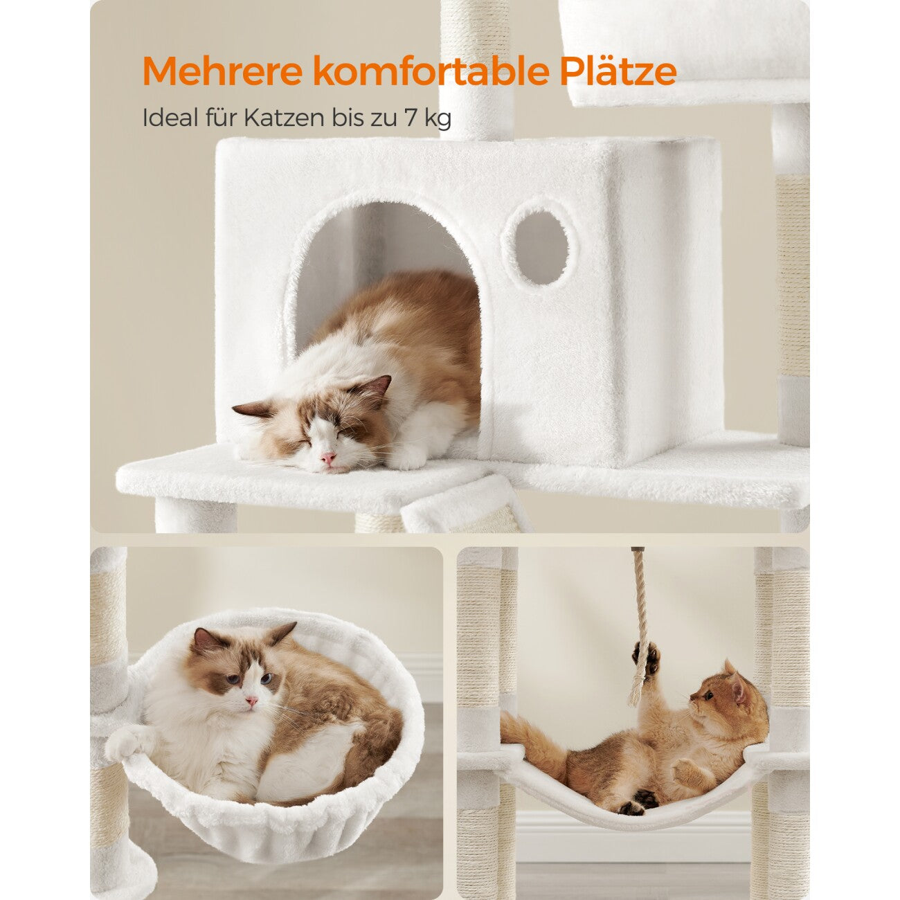 Kratzbaum Milo XXL • Weiß