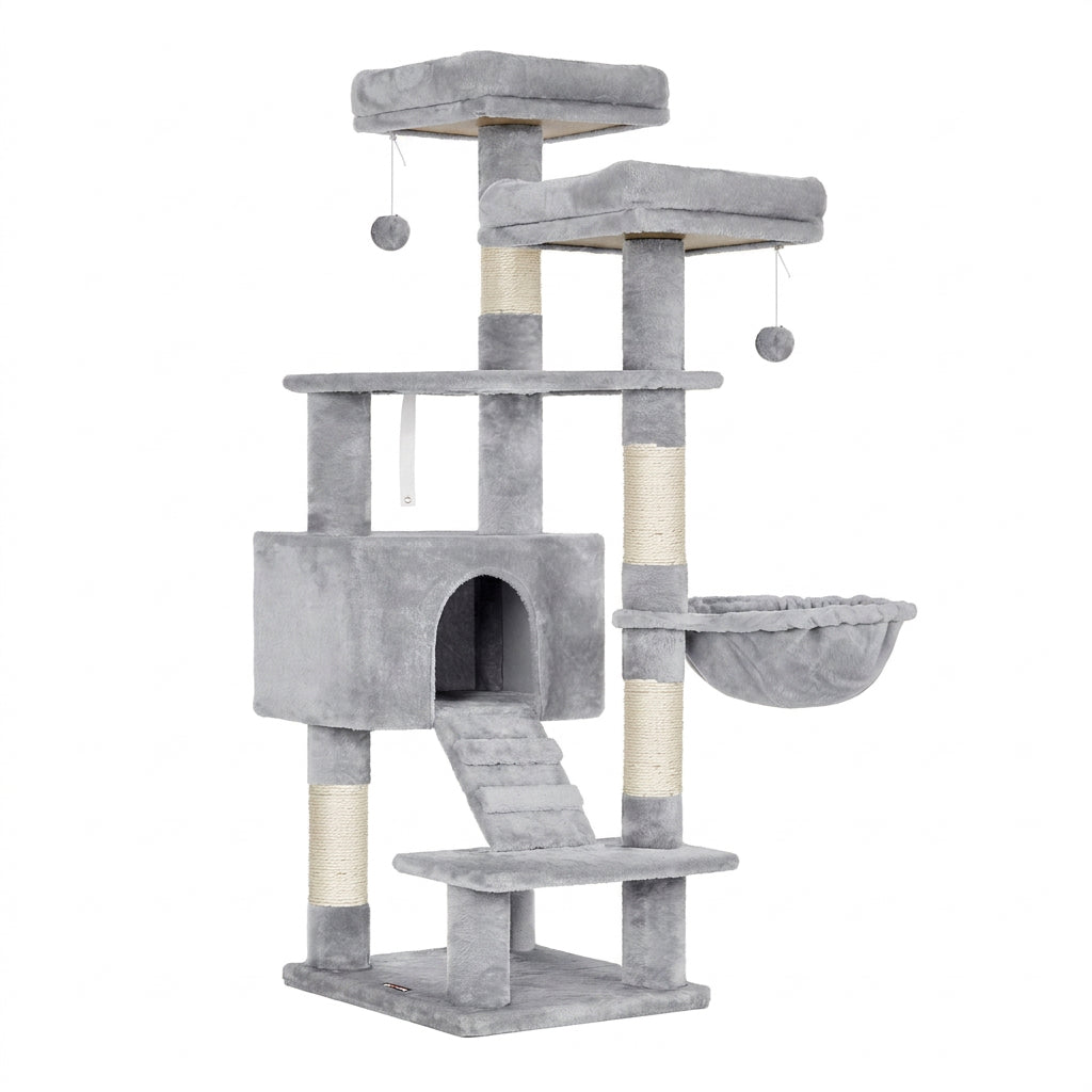 Kratzbaum Felix XL in Hellgrau, 142 cm hoch – FEANDREA PCTB35160W01