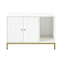 Katzenklo-Schrank in Weiß und Gold