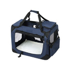 Faltbare Hundetransportbox Leni in Dunkelblau, 60 × 42 × 42 cm