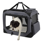 Faltbare Hundetransportbox Leni in Grau
