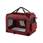 Faltbare Hundetransportbox Leni in Beerenrot, 91 × 63 × 63 cm