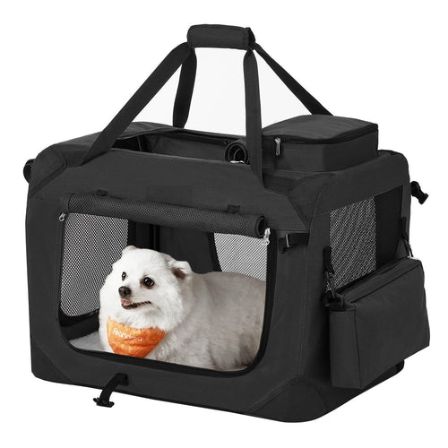 Faltbare Hundetransportbox Leni in Schwarz, 60 × 42 × 42 cm